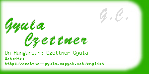 gyula czettner business card